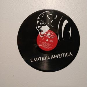 Vinyl record art.